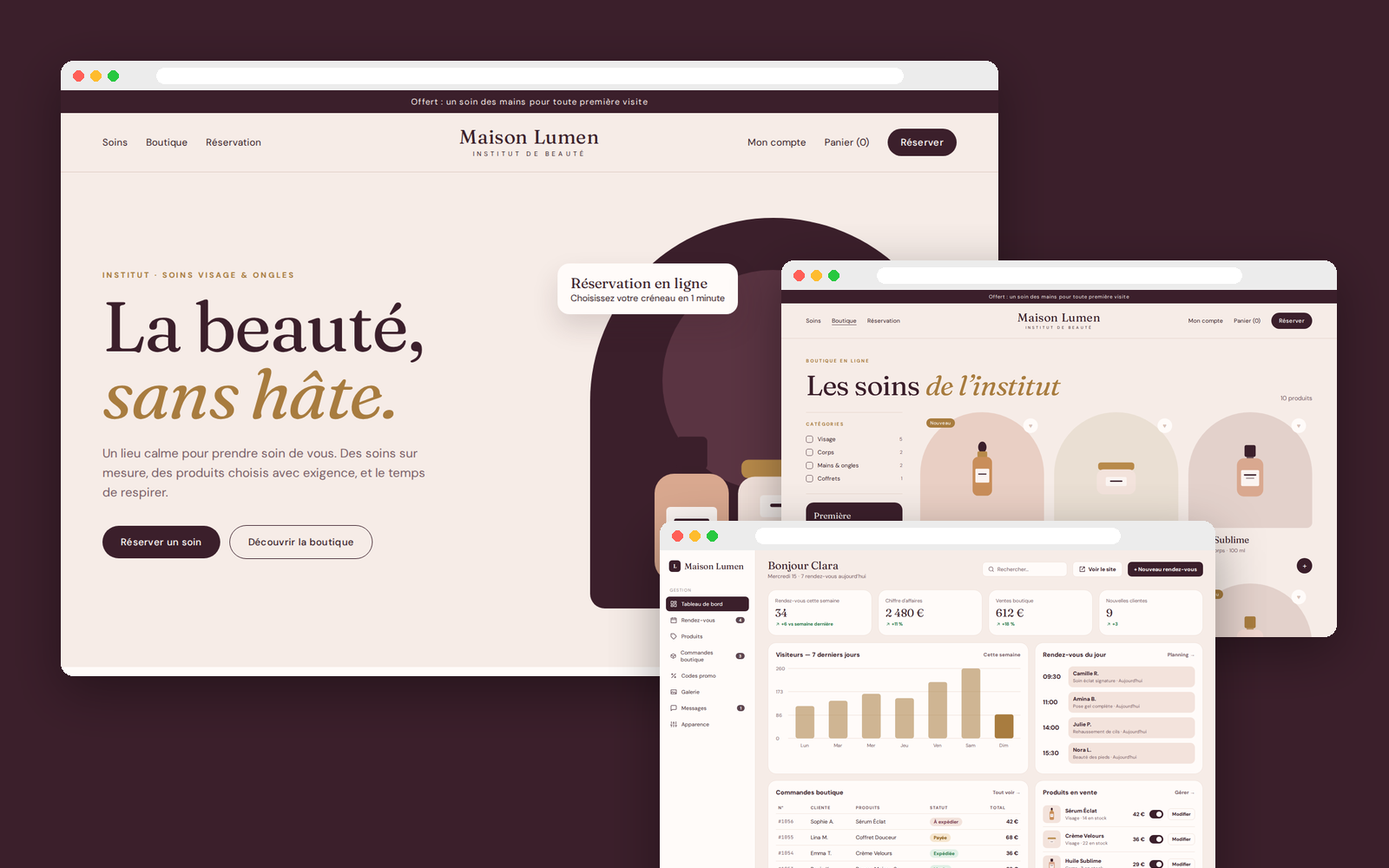 Aperçu du site Maison Lumen